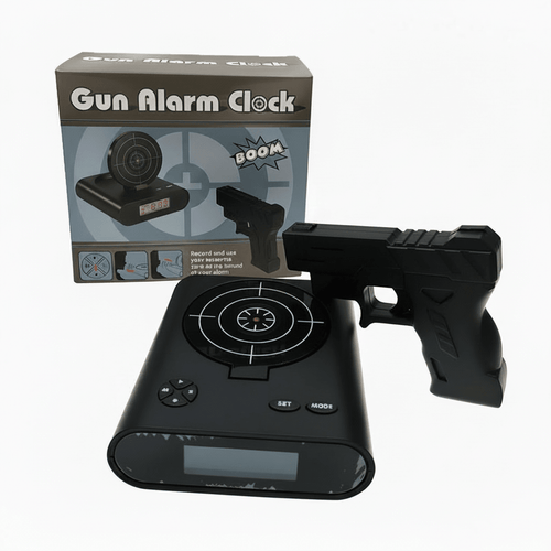 Gun Alarm Clock - Black - Alarm Clocks