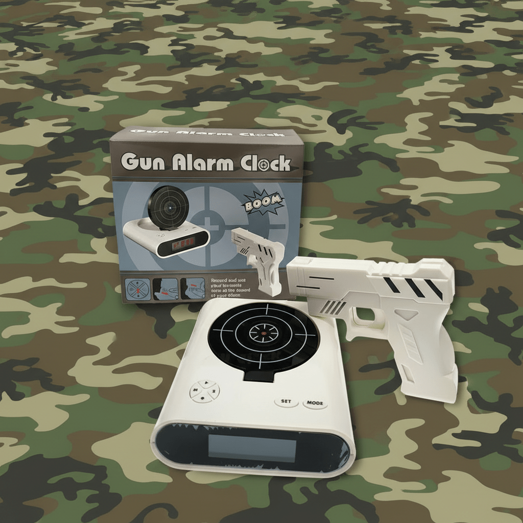 Gun Alarm Clock - White - Alarm Clocks
