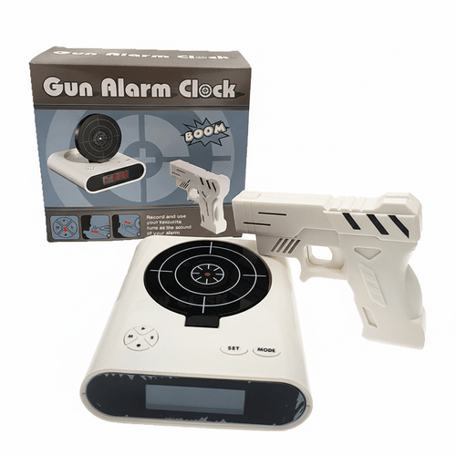 Gun Alarm Clock - White - Alarm Clocks