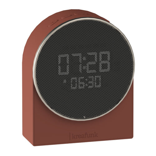 Kreafunk Ivy Alarm Clock W/ Bluetooth Speaker - Terracotta - Alarm Clocks