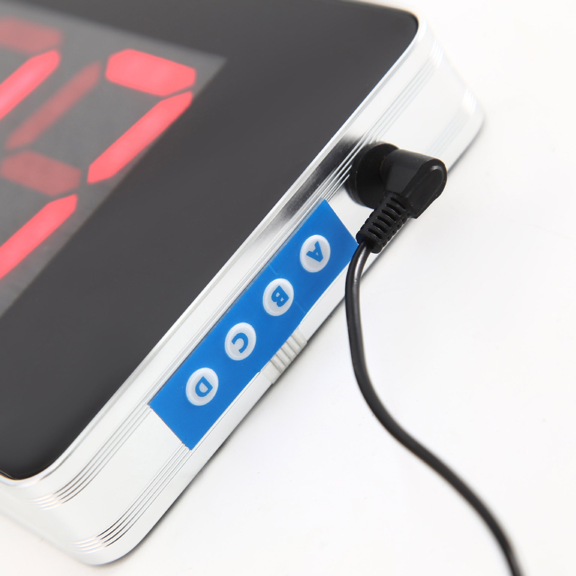 LED Digital Wall Clock with Perpetual Calendar & Temperature Display - Black - Alarm Clocks