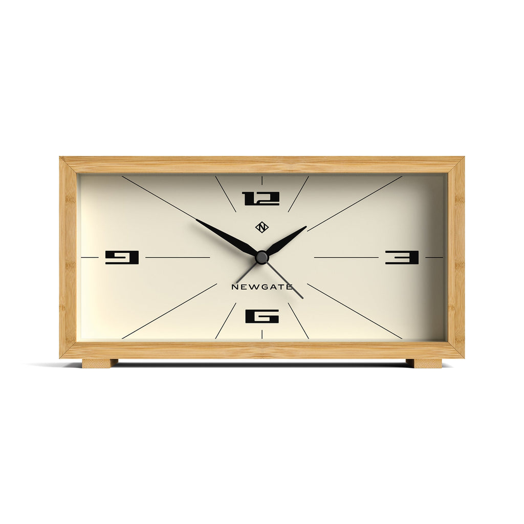 Newgate Lemur Alarm Clock - Retro - Inspired Dial - Natural Bamboo - Alarm Clocks