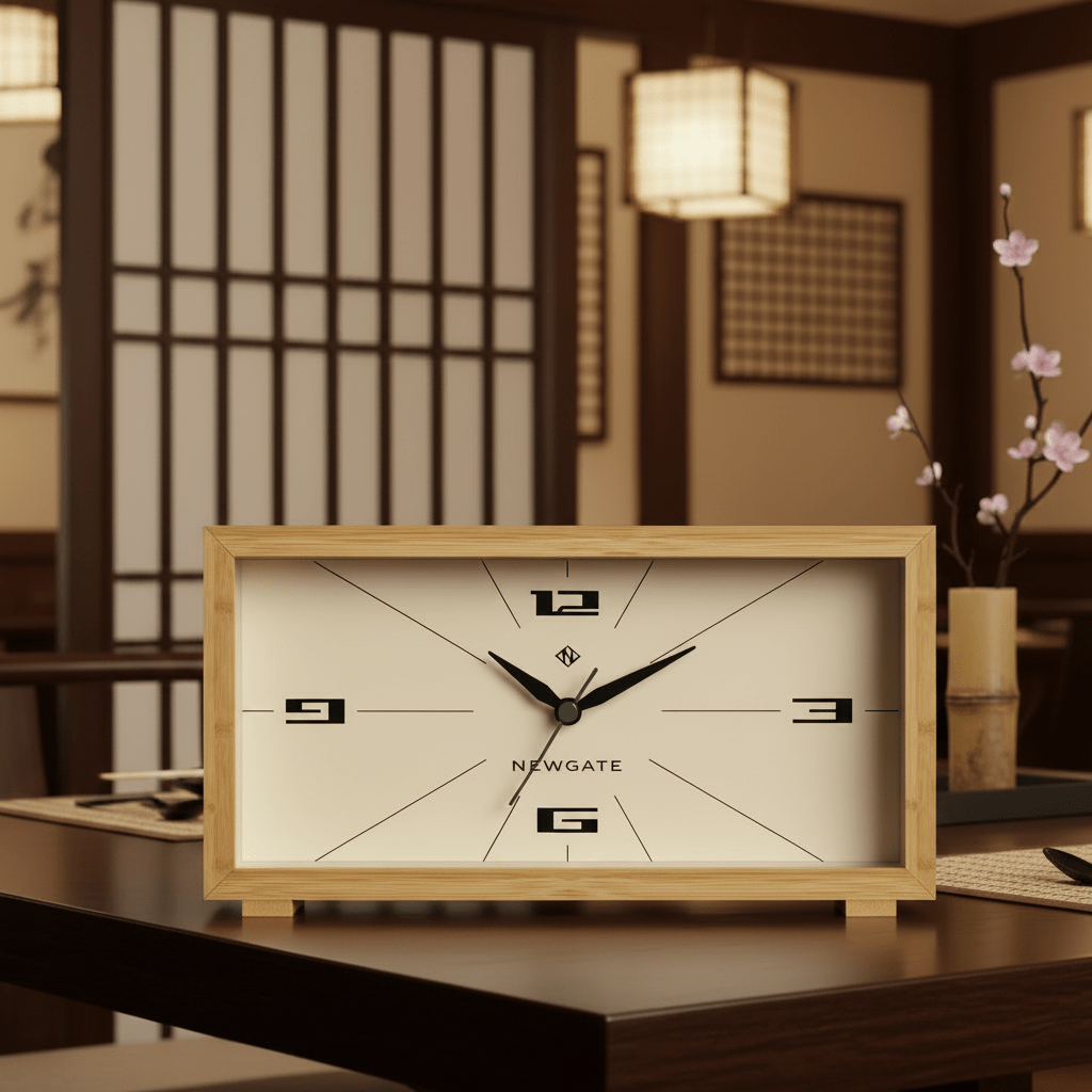 Newgate Lemur Alarm Clock - Retro - Inspired Dial - Natural Bamboo - Alarm Clocks