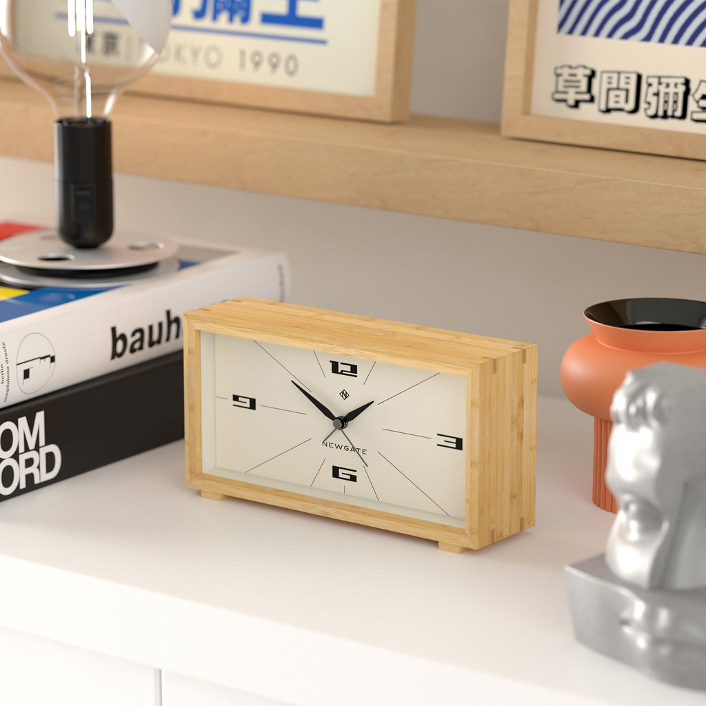 Newgate Lemur Alarm Clock - Retro - Inspired Dial - Natural Bamboo - Alarm Clocks