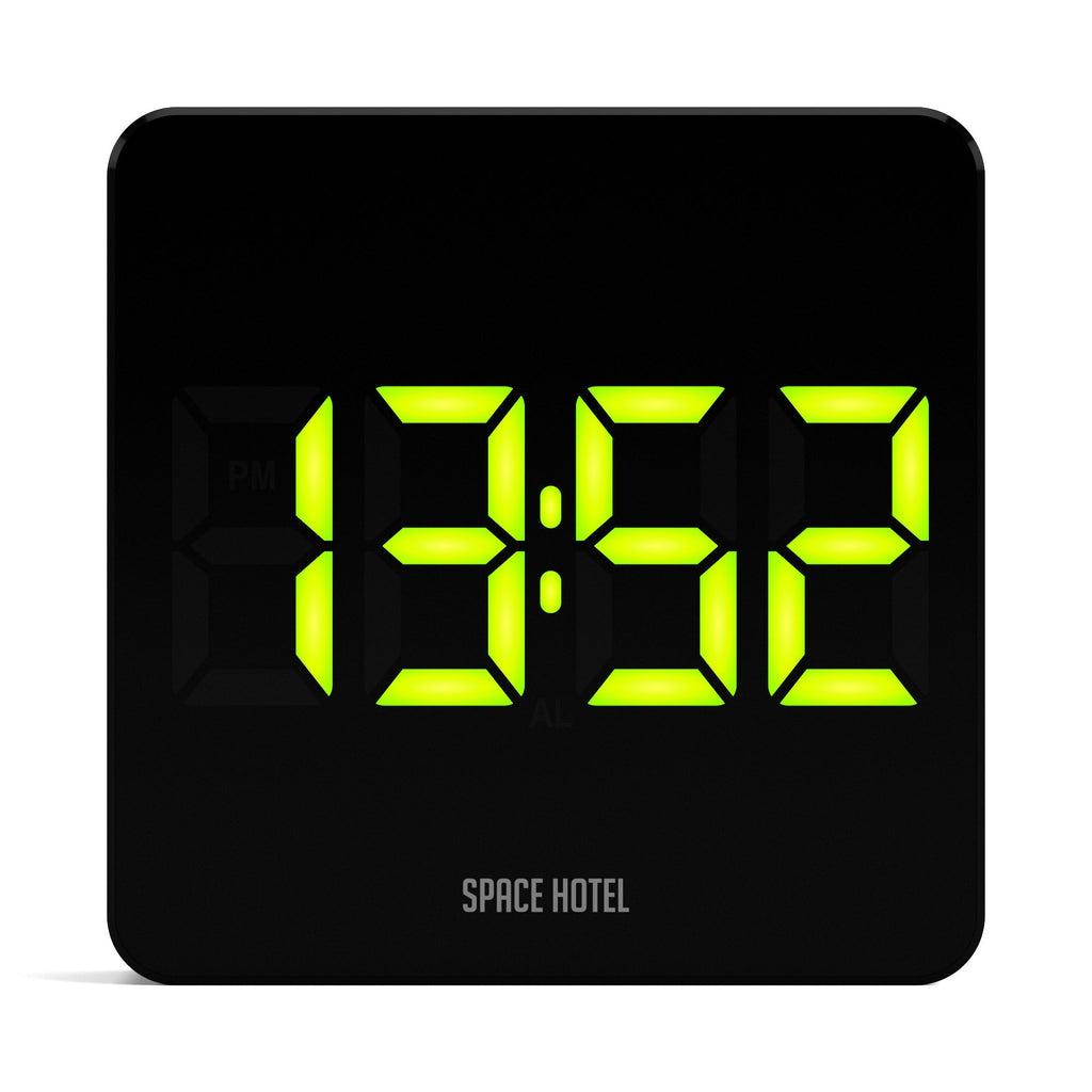 Newgate Space Hotel Orbatron Alarm Clock Black Case - Black Lens - Green LED - Alarm Clocks