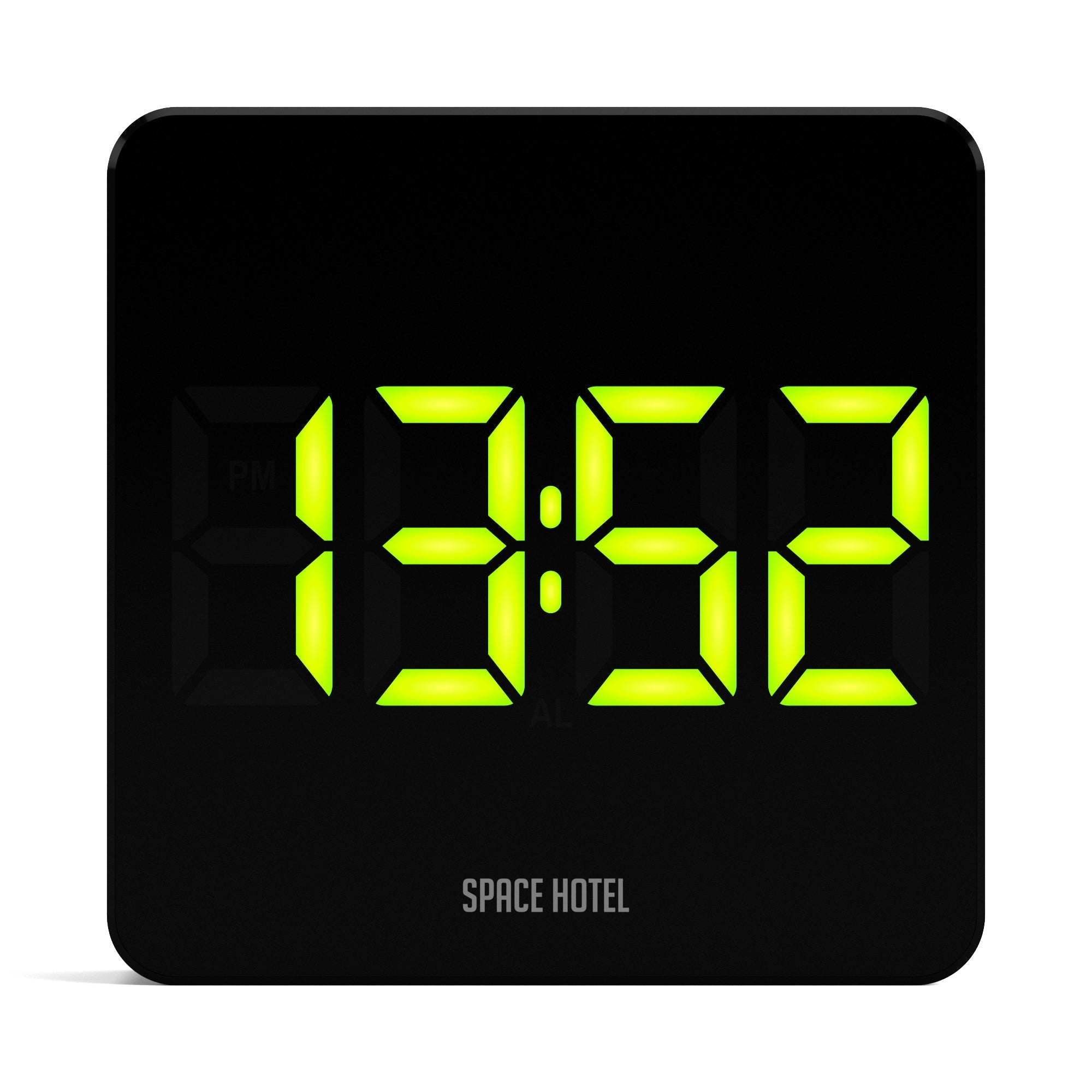 Newgate Space Hotel Orbatron Alarm Clock Black Case - Black Lens - Green LED - Alarm Clocks