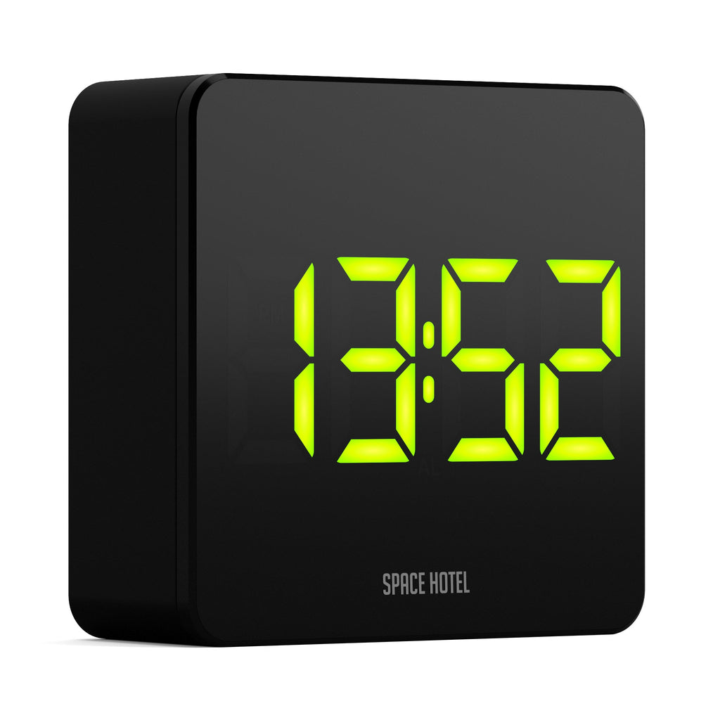 Newgate Space Hotel Orbatron Alarm Clock Black Case - Black Lens - Green LED - Alarm Clocks