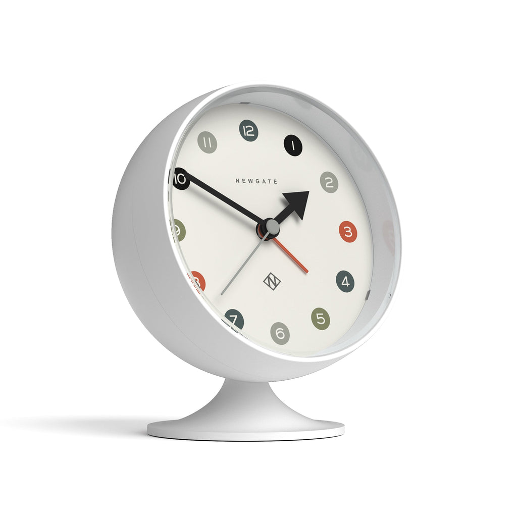 Newgate Spheric Alarm Clock - White - Alarm Clocks