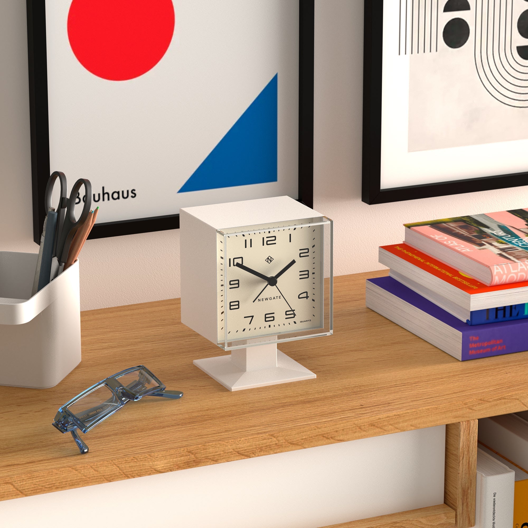 Newgate Victor Alarm Clock Pebble White - Alarm Clocks