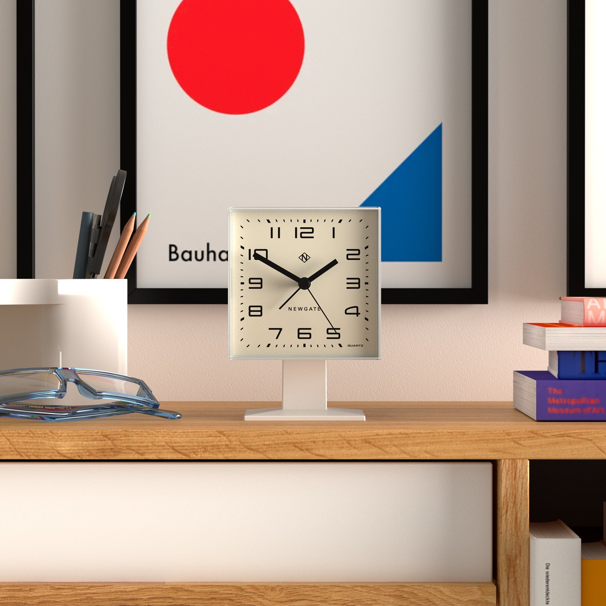 Newgate Victor Alarm Clock Pebble White - Alarm Clocks