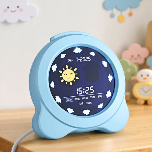 Artiss 3.8" Digital Day Clock Calendar Alarm LCD Display - Blue - Children's Clocks