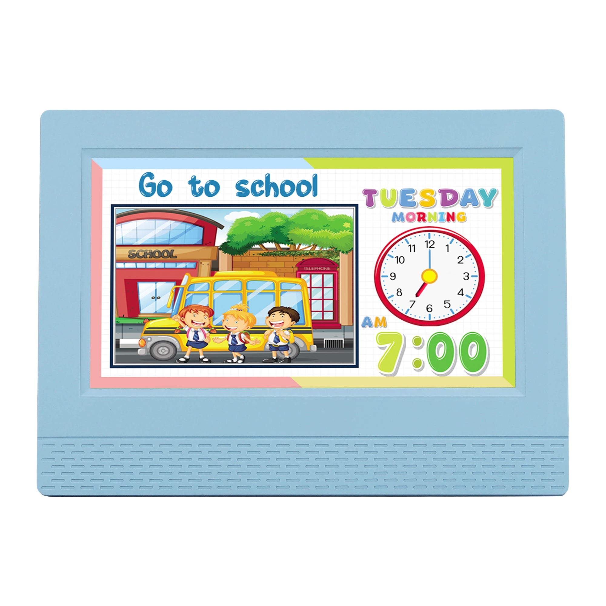 Artiss 7" Digital Day Clock - Children Sleep Trainer Clock - Blue - Children's Clocks