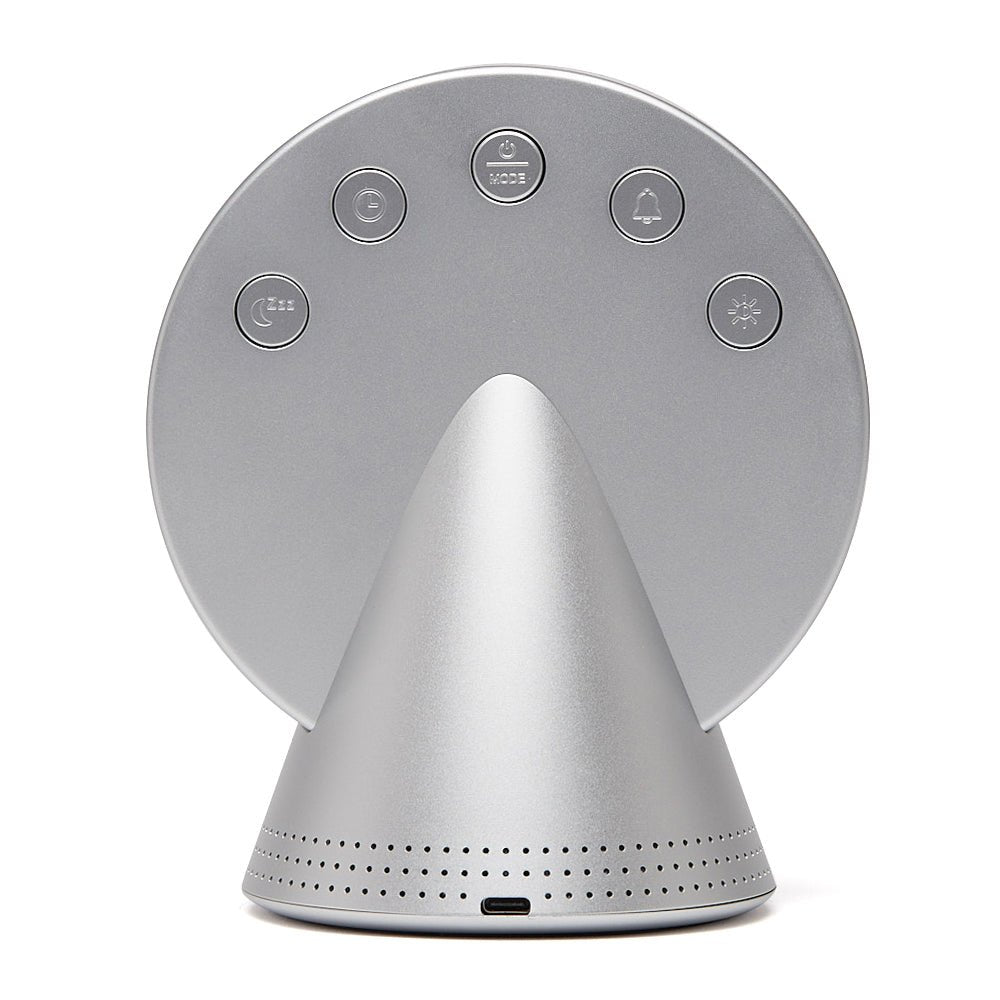 Lexon Conic Radio Alarm Clock With Built - In Bluetooth Speaker - Alu Polish - Desk Alarms