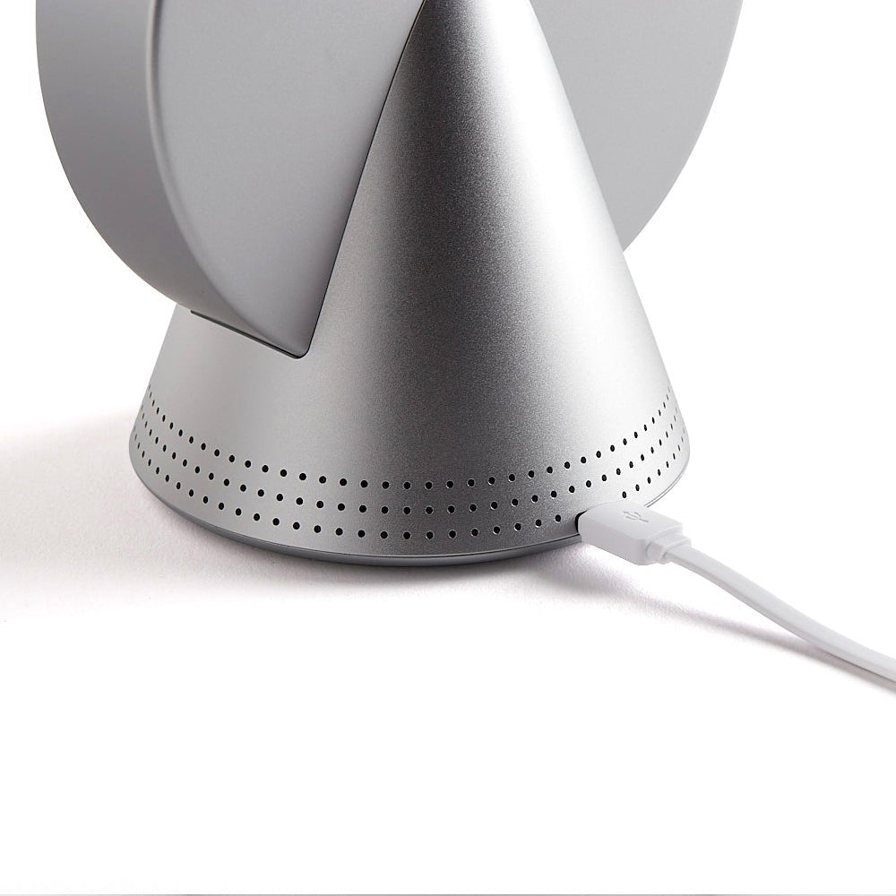 Lexon Conic Radio Alarm Clock With Built - In Bluetooth Speaker - Alu Polish - Desk Alarms