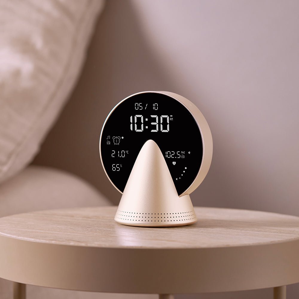 Lexon Conic Radio Alarm Clock With Built - In Bluetooth Speaker - Gold - Desk Alarms