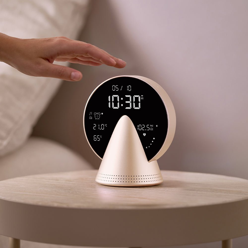 Lexon Conic Radio Alarm Clock With Built - In Bluetooth Speaker - Gold - Desk Alarms