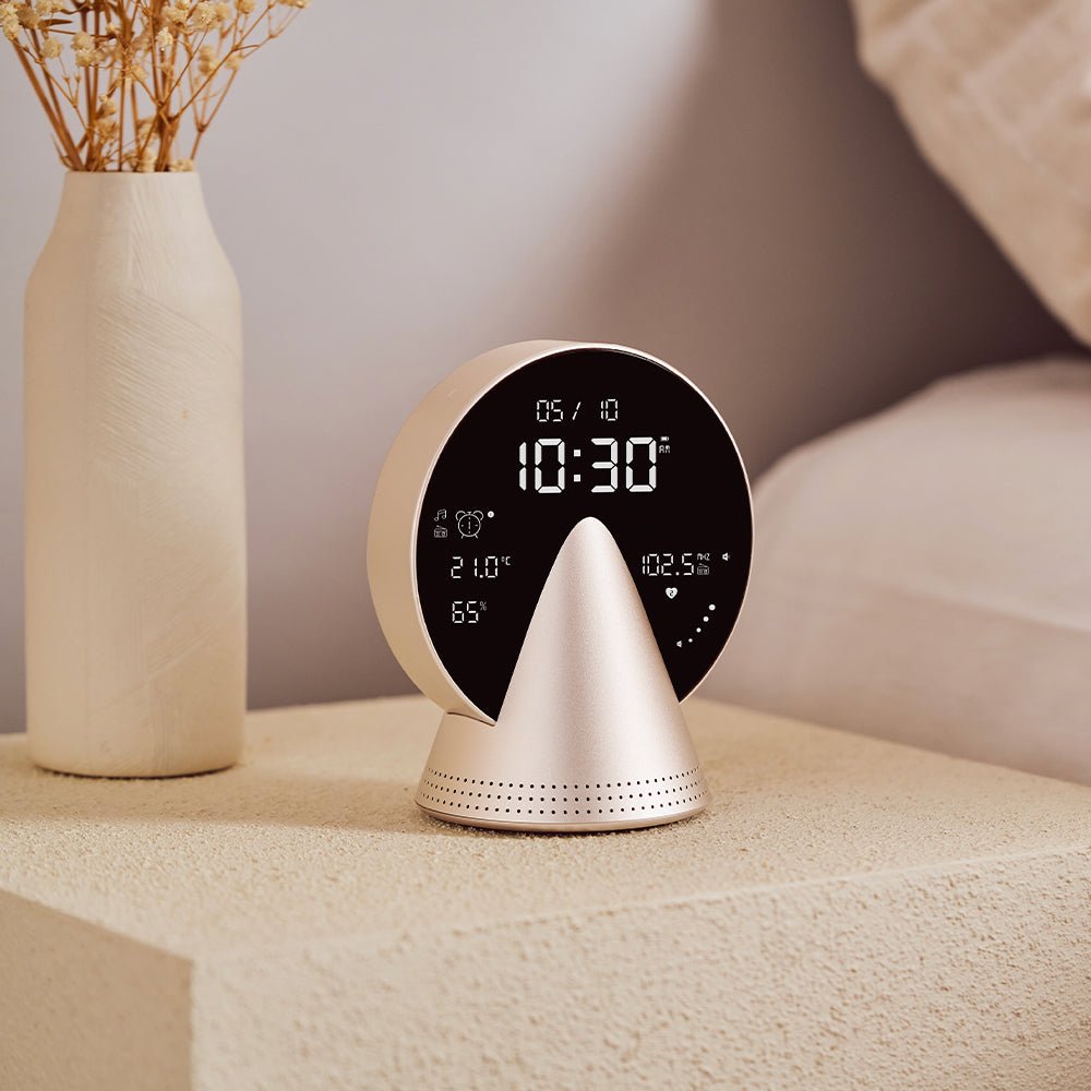 Lexon Conic Radio Alarm Clock With Built - In Bluetooth Speaker - Gold - Desk Alarms