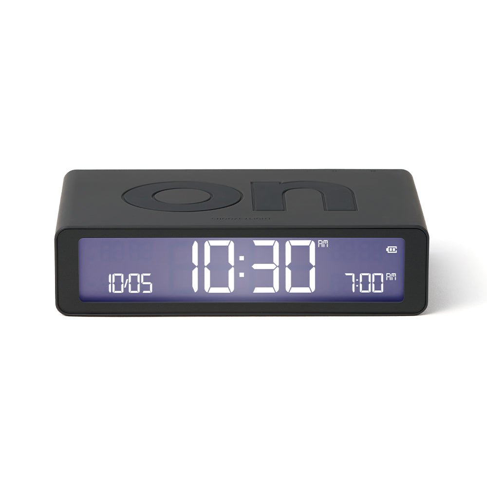 Lexon Flip Classic Reversible Alarm Clock - Grey - Desk Alarms