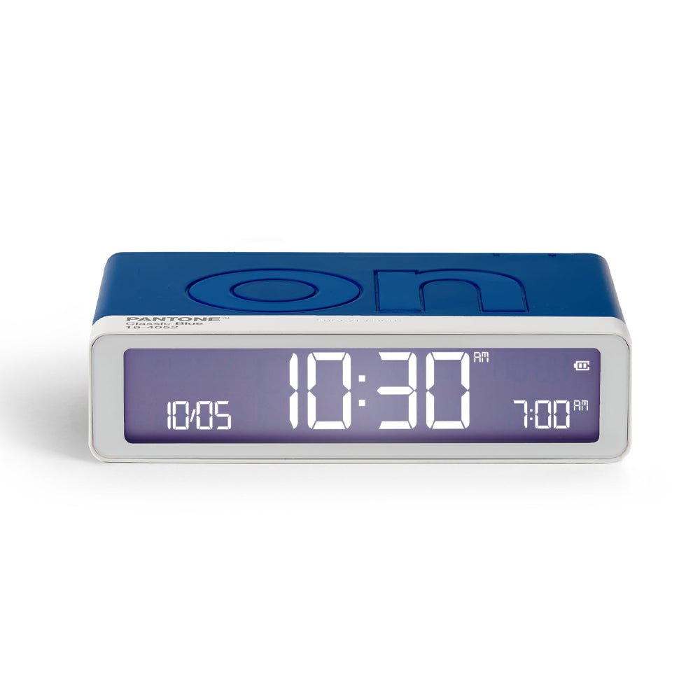 Lexon Flip Classic Reversible Alarm Clock - PANTONE Classic Blue - Desk Alarms