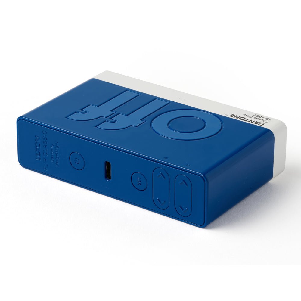 Lexon Flip Classic Reversible Alarm Clock - PANTONE Classic Blue - Desk Alarms