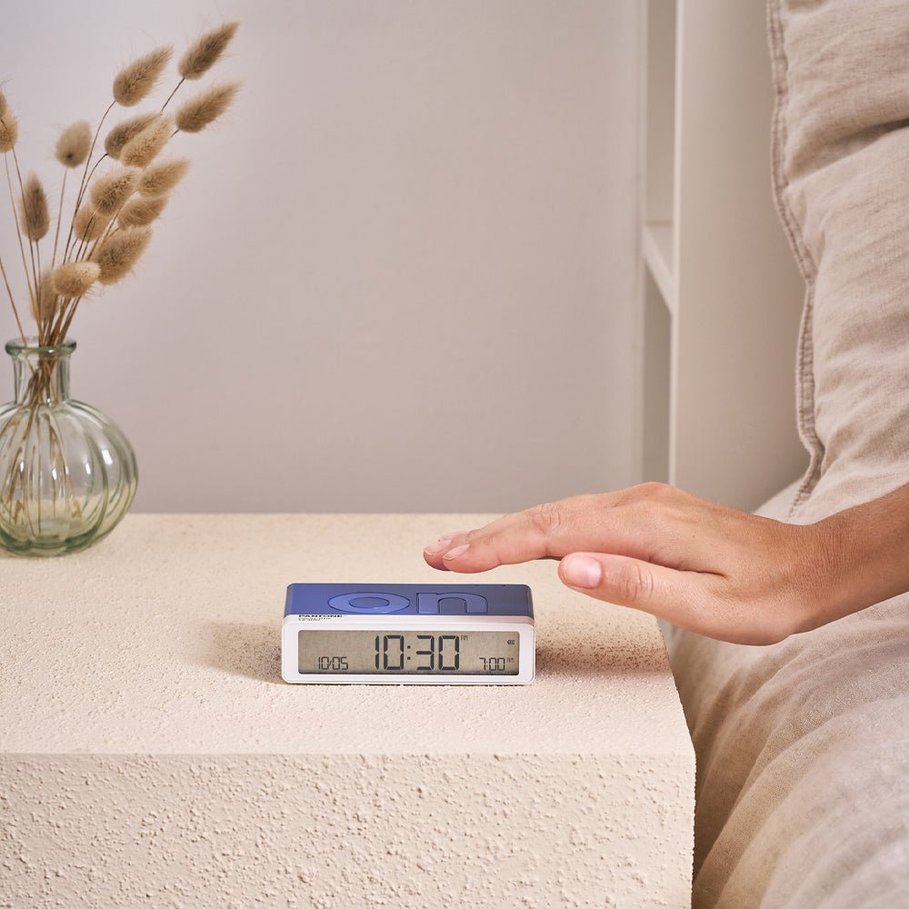 Lexon Flip Classic Reversible Alarm Clock - PANTONE Classic Blue - Desk Alarms