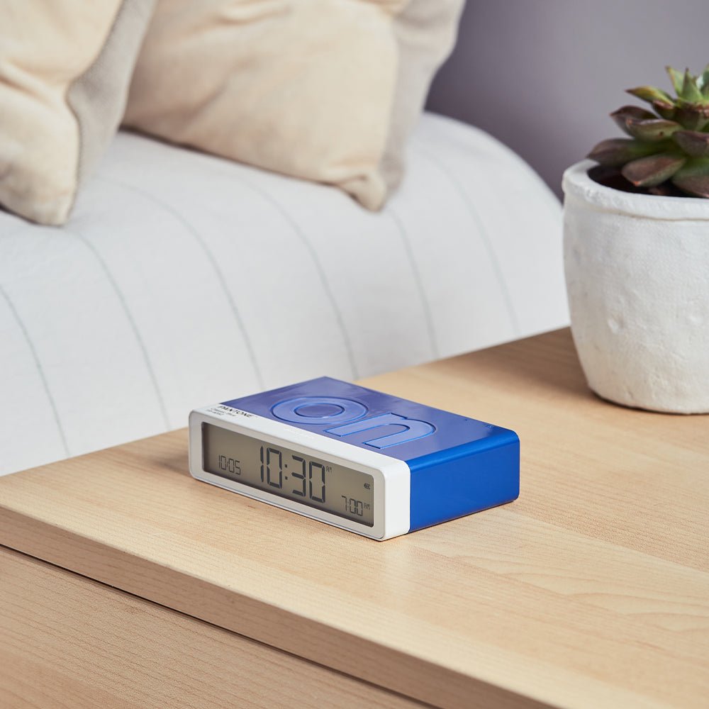 Lexon Flip Classic Reversible Alarm Clock - PANTONE Classic Blue - Desk Alarms