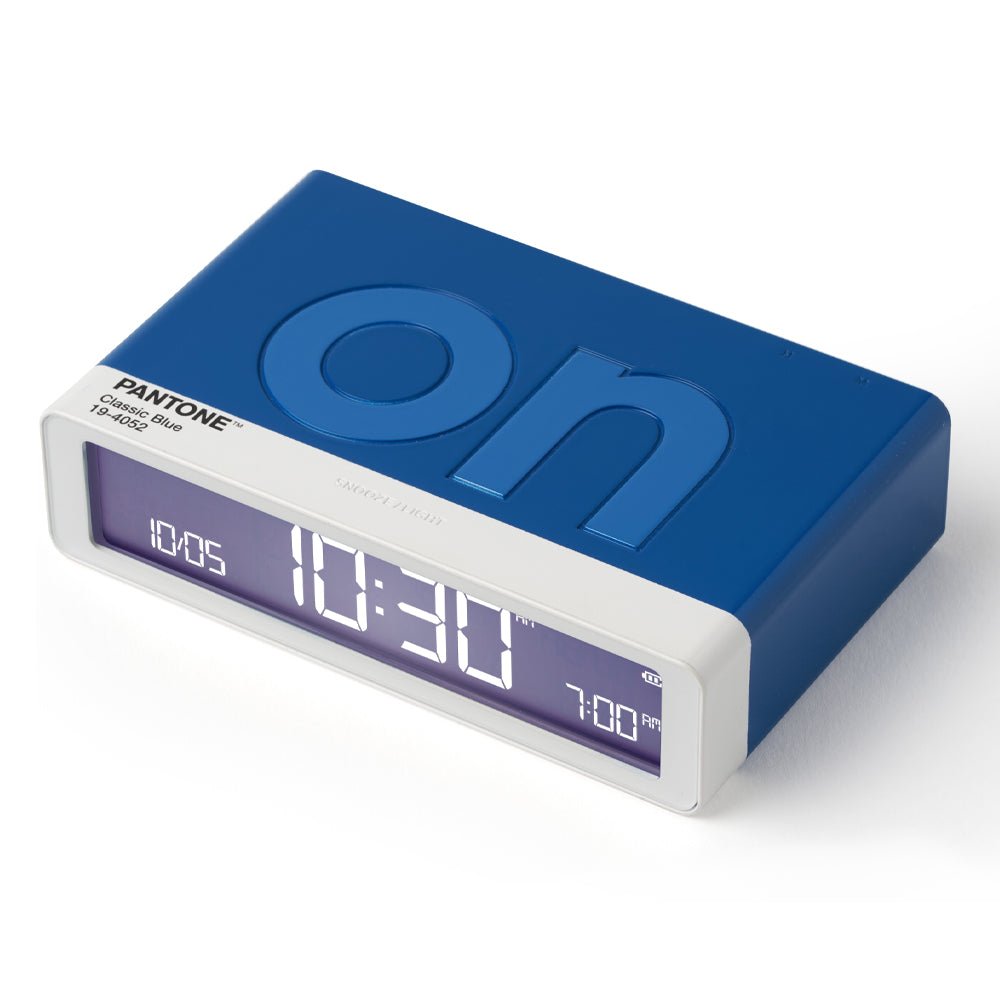 Lexon Flip Classic Reversible Alarm Clock - PANTONE Classic Blue - Desk Alarms