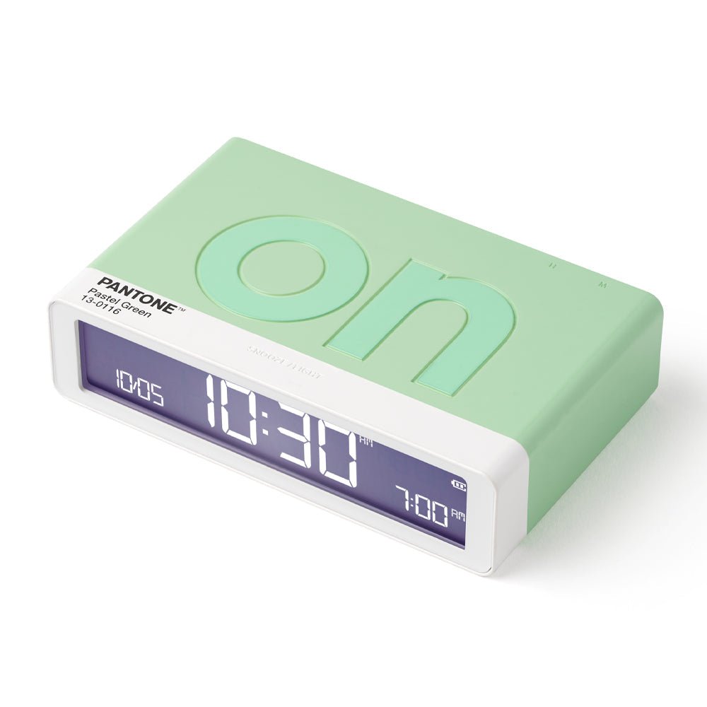 Lexon Flip Classic Reversible Alarm Clock - PANTONE Green - Desk Alarms