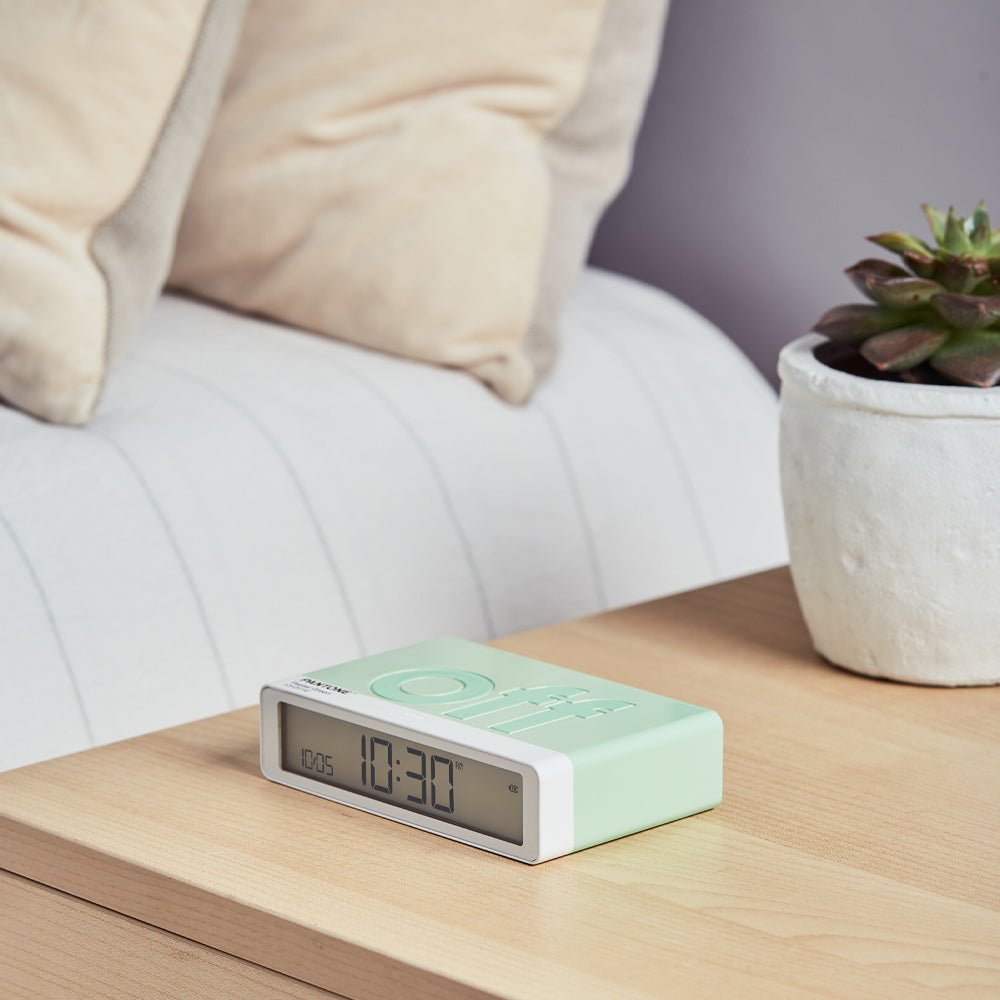 Lexon Flip Classic Reversible Alarm Clock - PANTONE Green - Desk Alarms