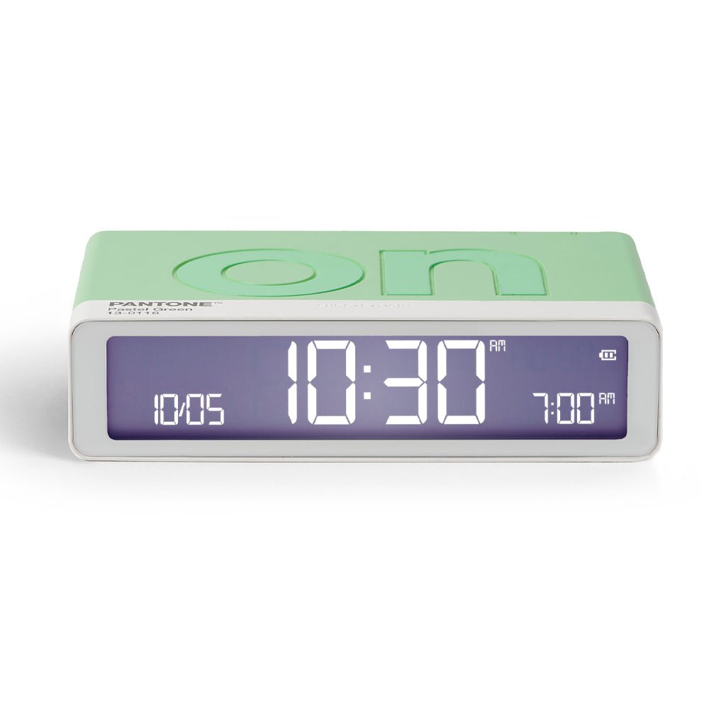 Lexon Flip Classic Reversible Alarm Clock - PANTONE Green - Desk Alarms
