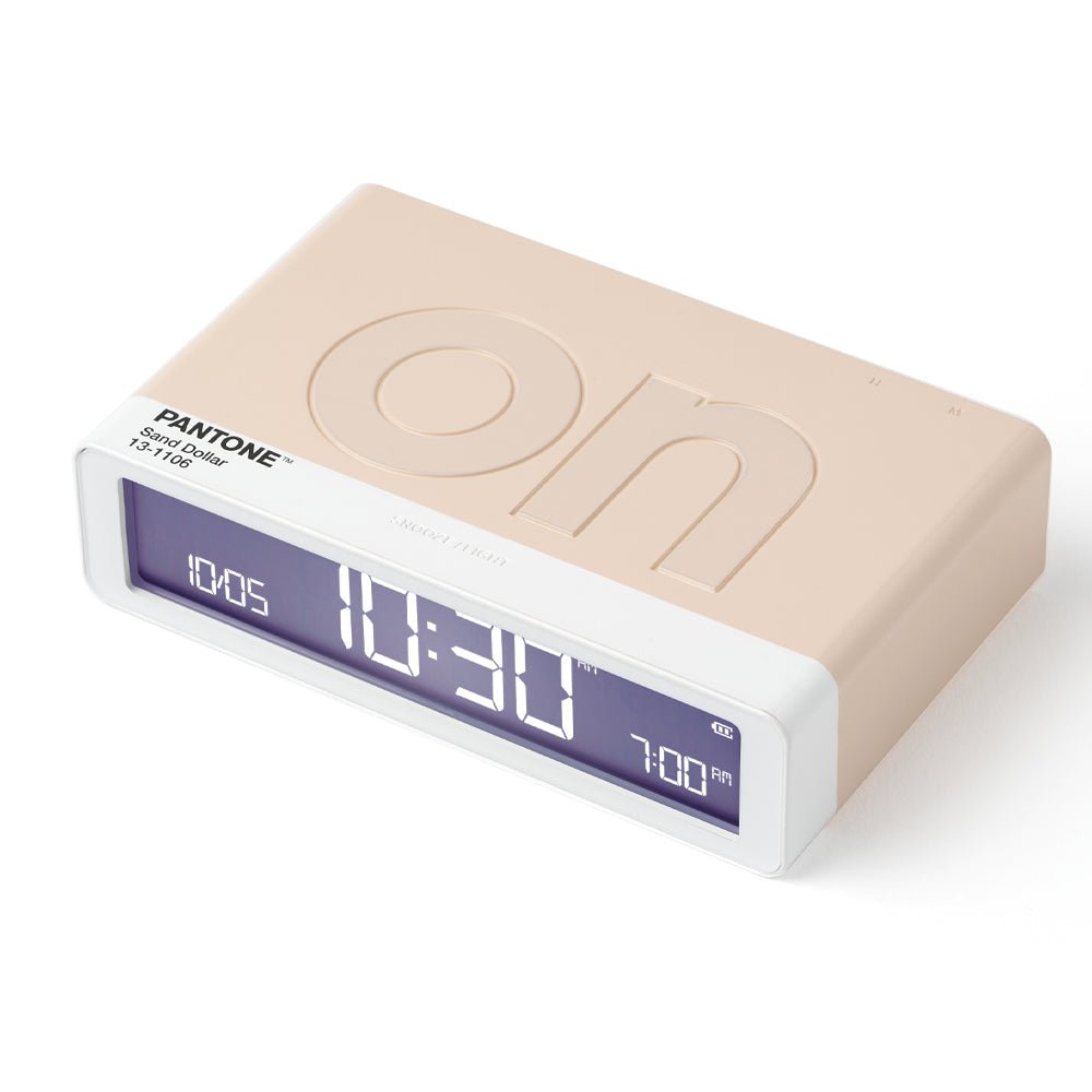 Lexon Flip Classic Reversible Alarm Clock PANTONE SAND - Desk Alarms