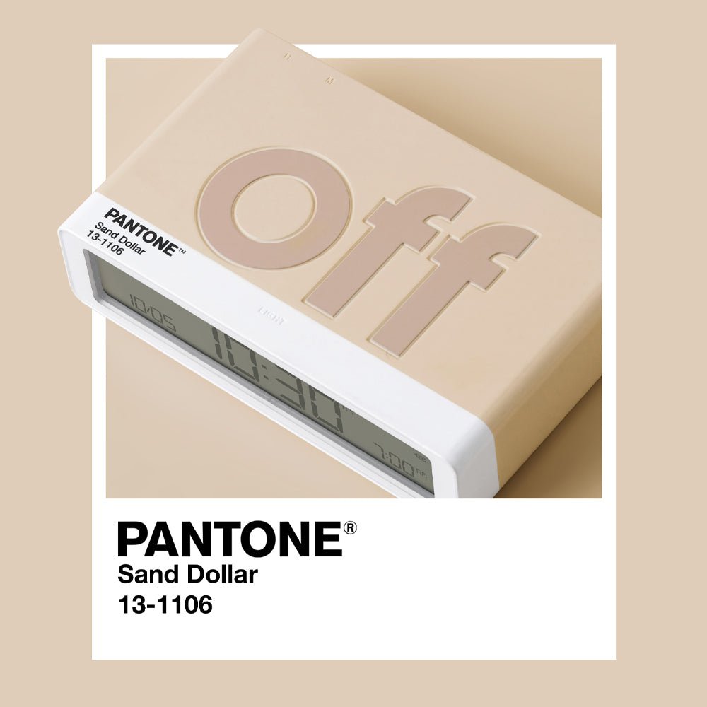 Lexon Flip Classic Reversible Alarm Clock PANTONE SAND - Desk Alarms