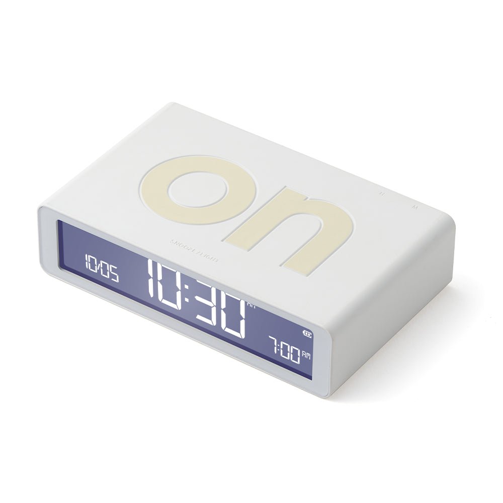 Lexon Flip Classic Reversible Alarm Clock - White - Desk Alarms