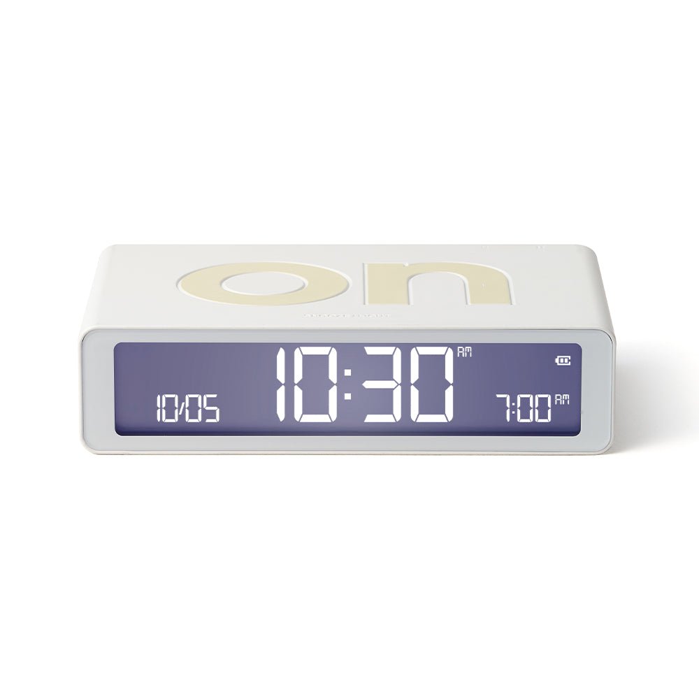 Lexon Flip Classic Reversible Alarm Clock - White - Desk Alarms