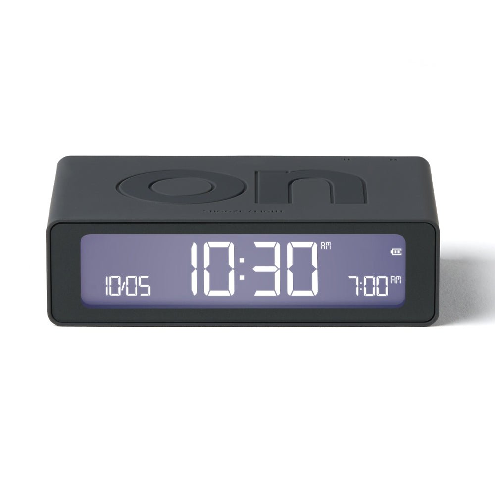 Lexon Flip Mini Reversible Alarm Clock - Grey - Desk Alarms