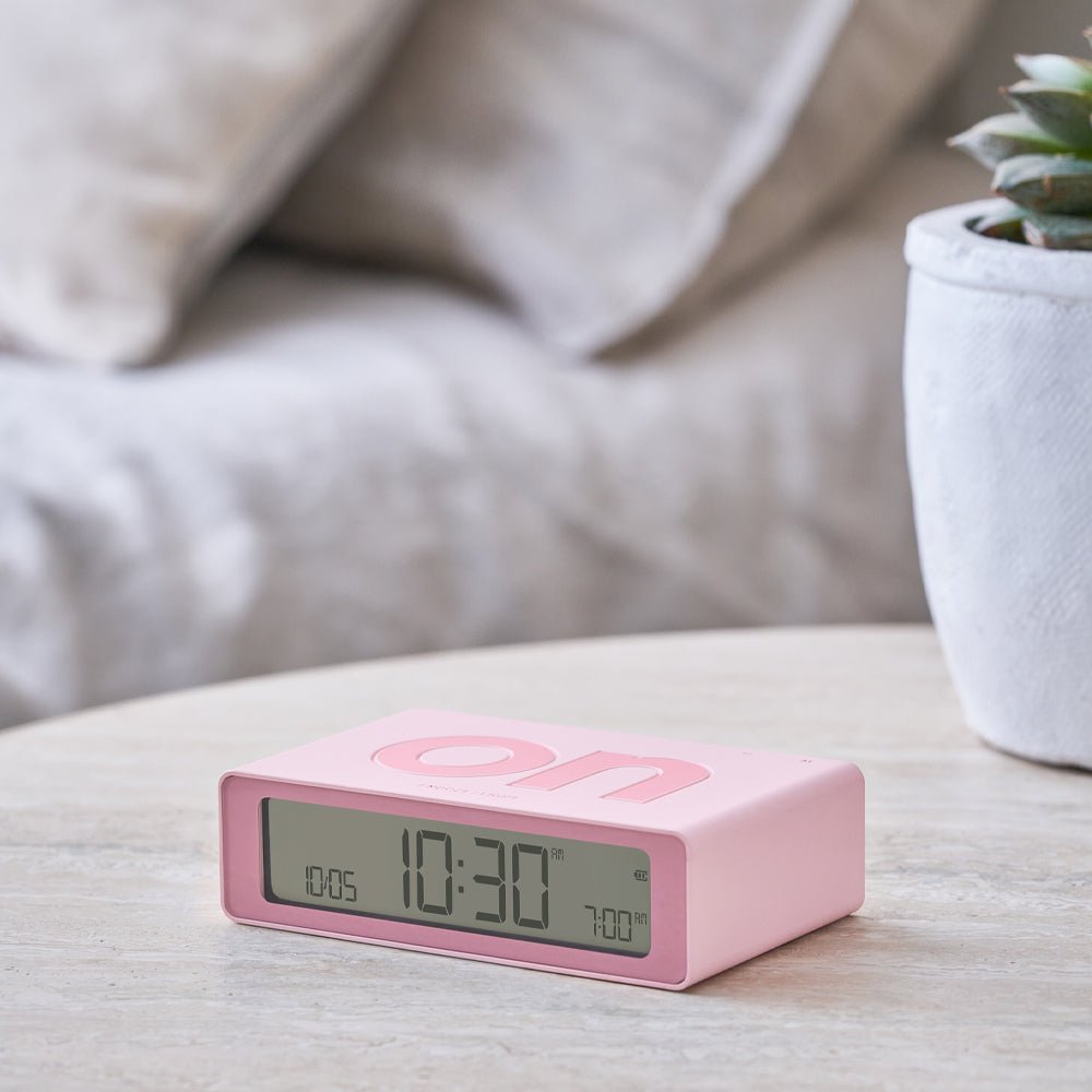 Lexon Flip Mini Reversible Alarm Clock - Pink - Desk Alarms
