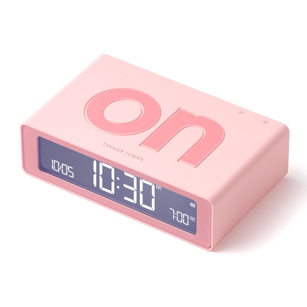 Lexon Flip Mini Reversible Alarm Clock - Pink - Desk Alarms