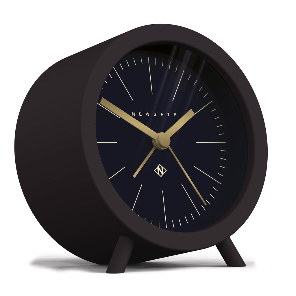 Newgate Fred Alarm Chocolate Black - Reverse Dial - Desk Alarms