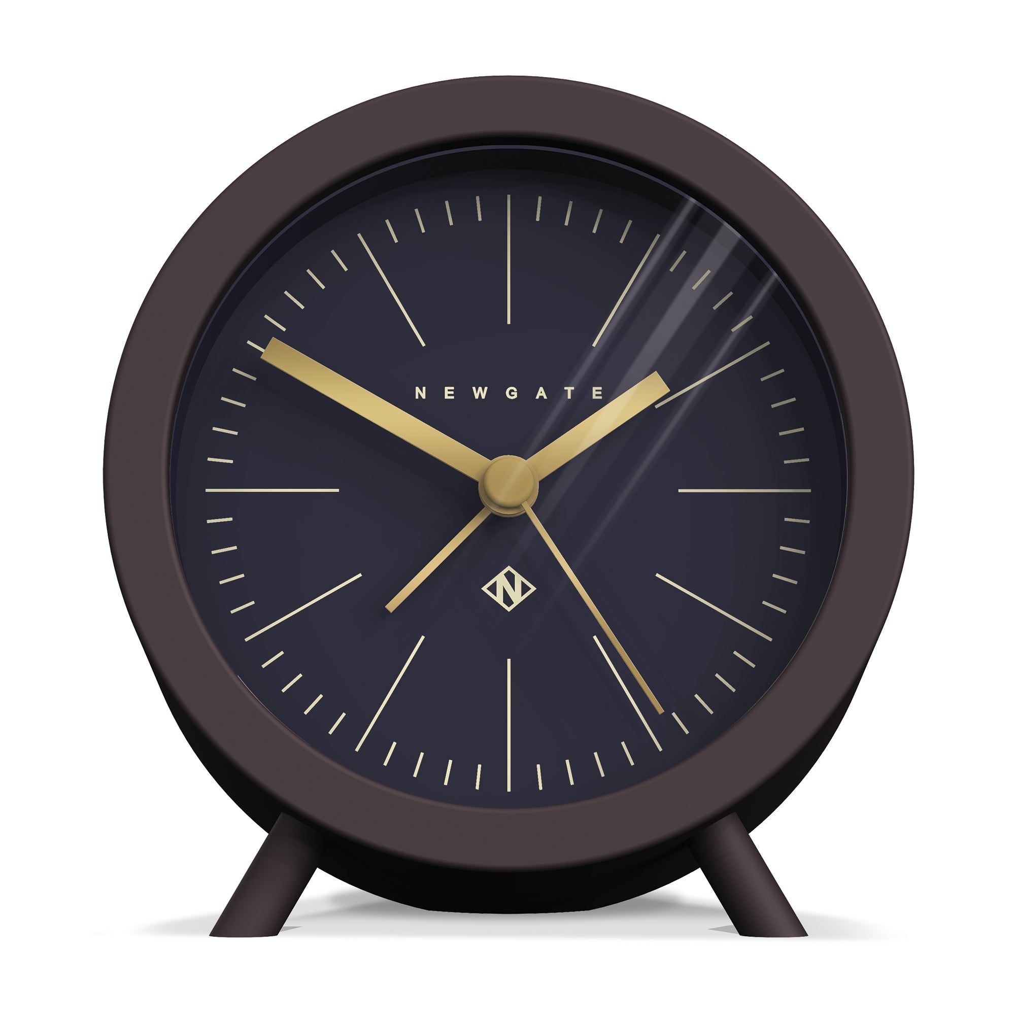 Newgate Fred Alarm Chocolate Black - Reverse Dial - Desk Alarms