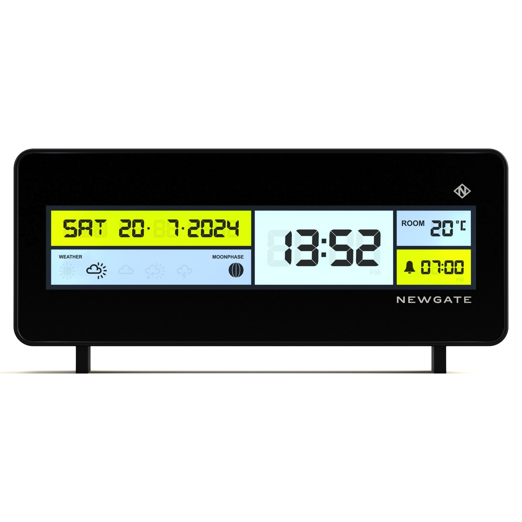 Newgate Futurama Lcd Alarm Clock - Black Case and Black Lens - Desk Alarms