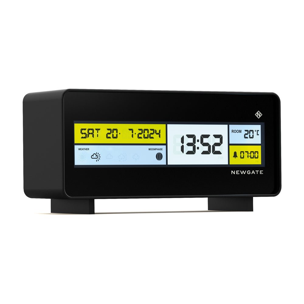 Newgate Futurama Lcd Alarm Clock - Black Case and Black Lens - Desk Alarms