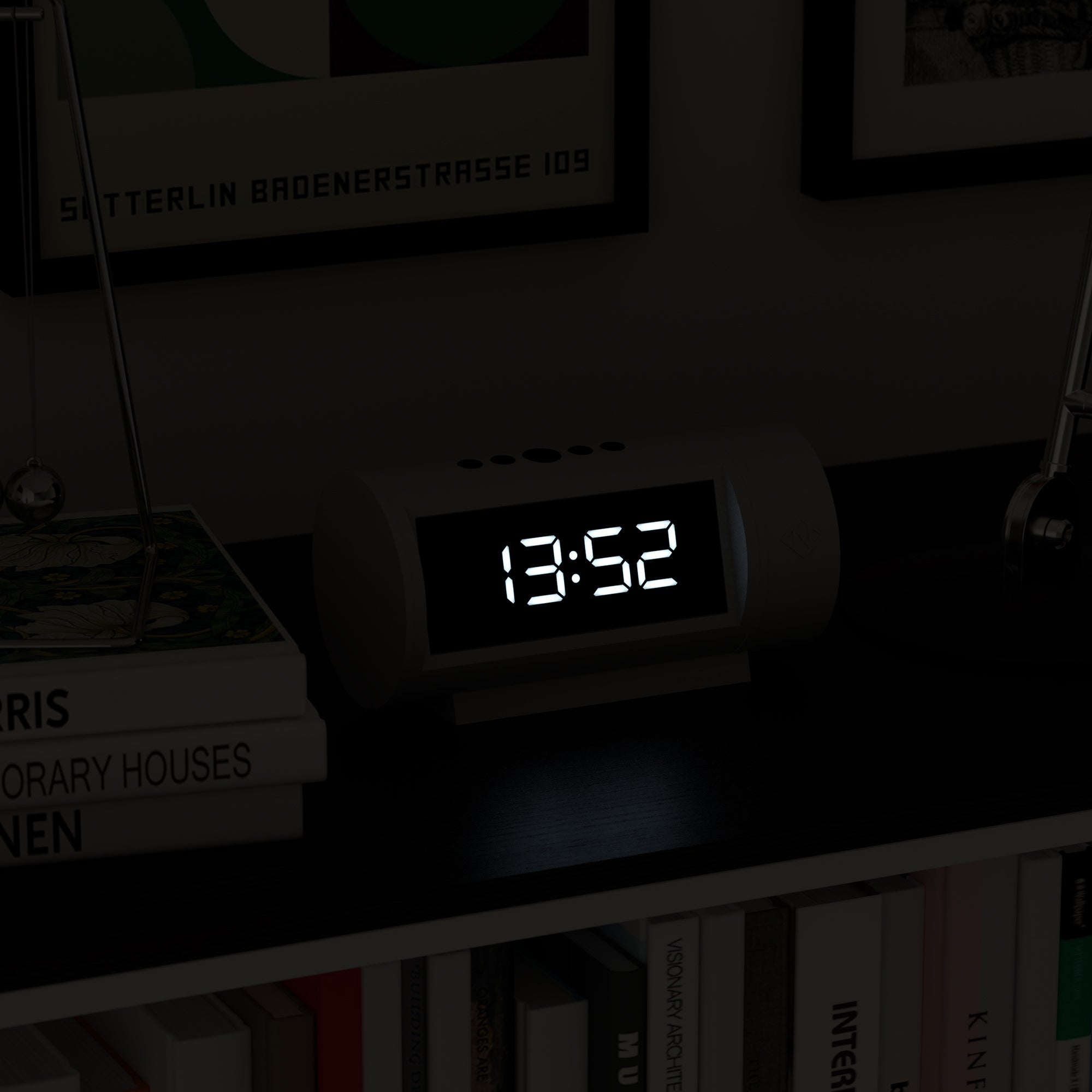 Newgate Pil Led Alarm Clock - White - Desk Alarms