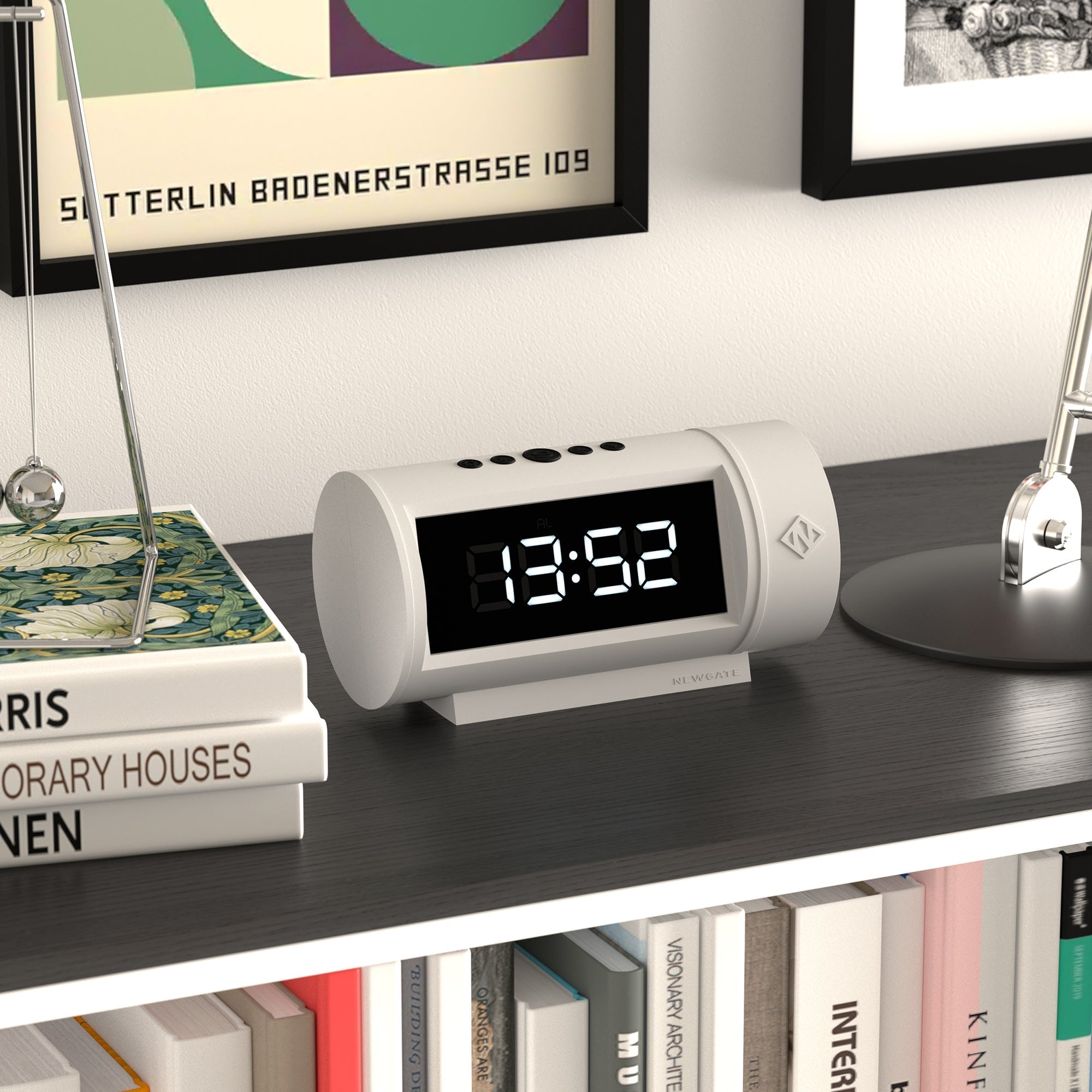 Newgate Pil Led Alarm Clock - White - Desk Alarms