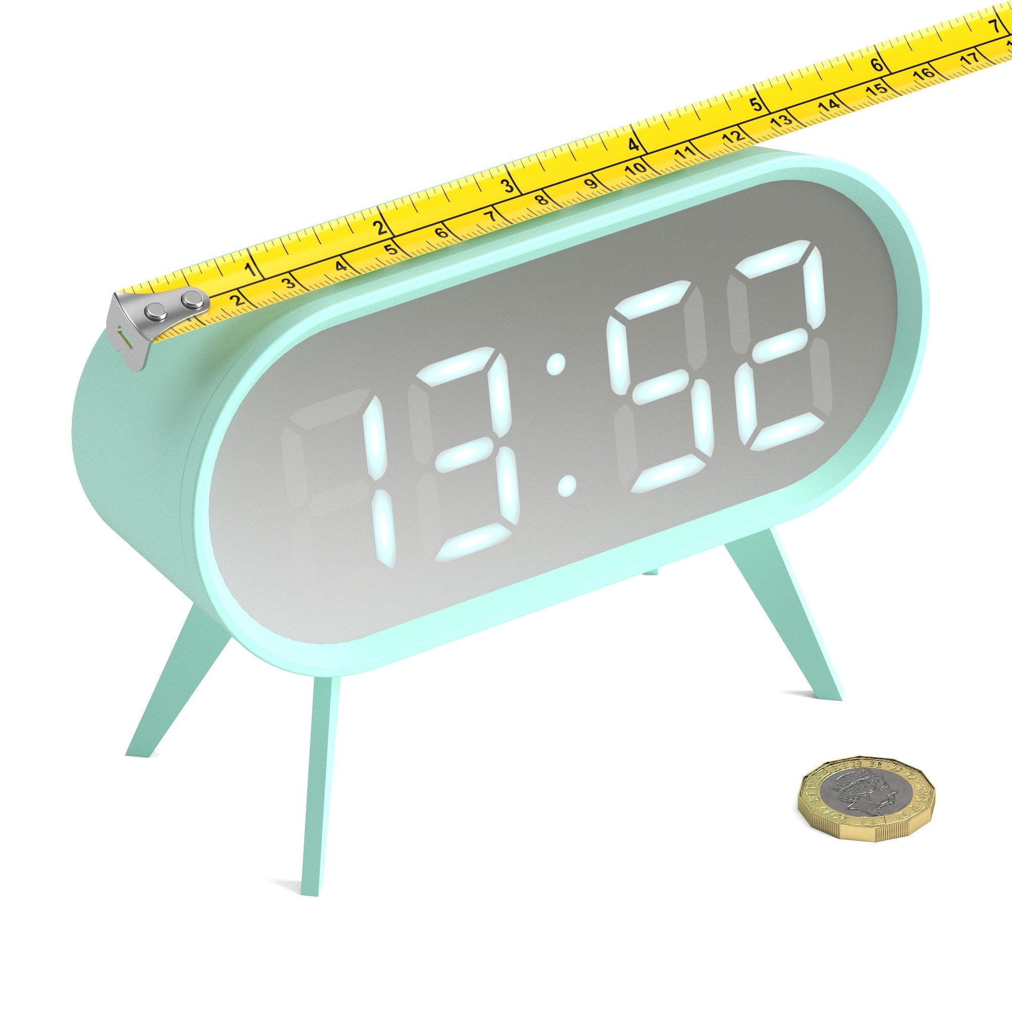 Newgate Space Hotel Cyborg Led Alarm Clock - Blue - Desk Alarms