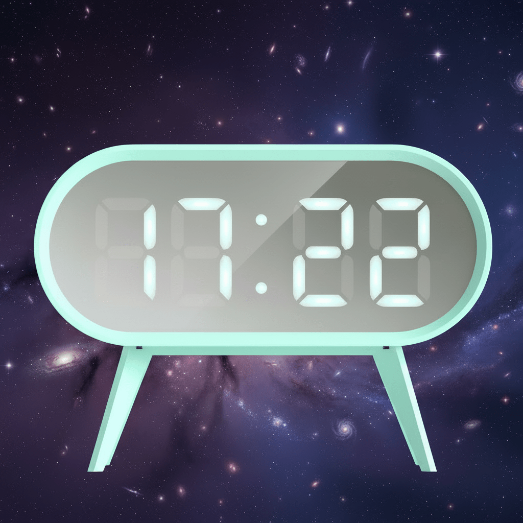 Newgate Space Hotel Cyborg Led Alarm Clock - Blue - Desk Alarms