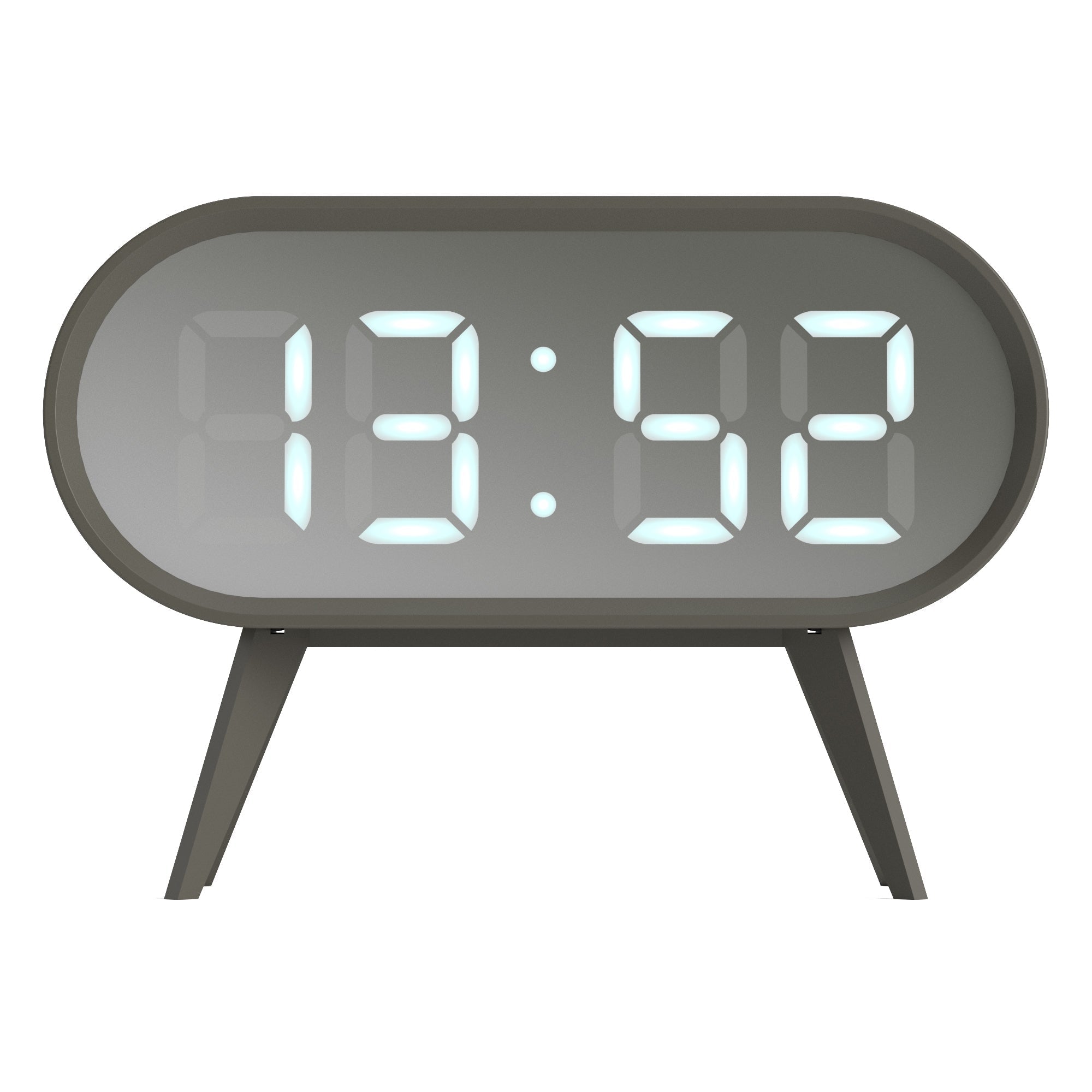 Newgate Space Hotel Cyborg Led Alarm Clock - Grey - Desk Alarms