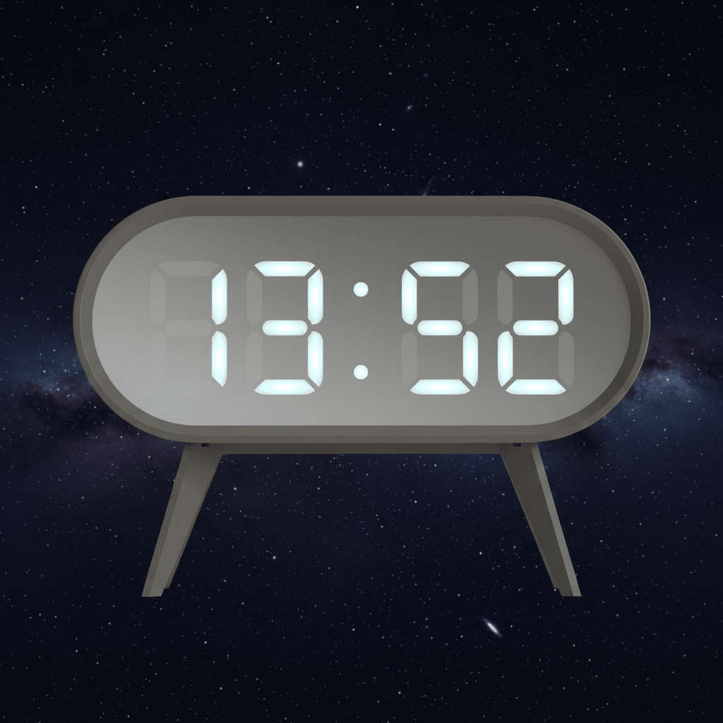 Newgate Space Hotel Cyborg Led Alarm Clock - Grey - Desk Alarms