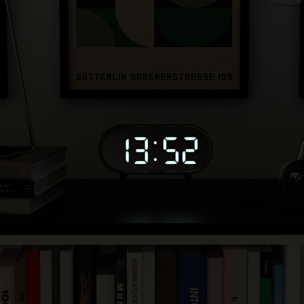 Newgate Space Hotel Cyborg Led Alarm Clock - Grey - Desk Alarms