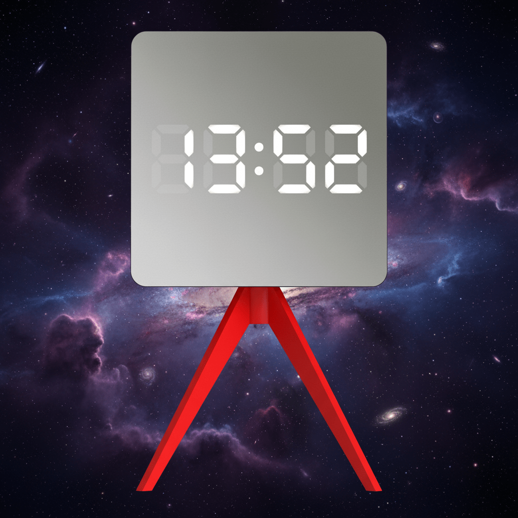 Newgate Space Hotel Droid Led Alarm Clock - Red - Desk Alarms