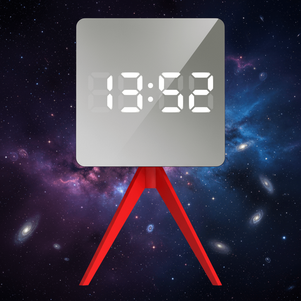 Newgate Space Hotel Droid Led Alarm Clock - Red - Desk Alarms